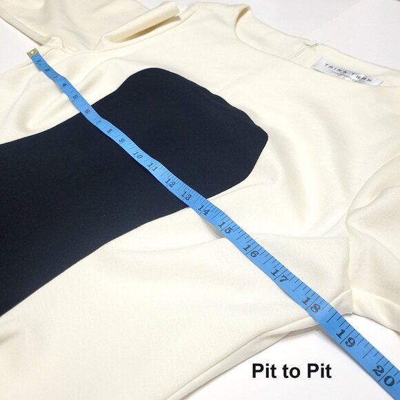 Trina Turk Womens Color Block Sheath Dress Size 10 3/4 Sleeve Pockets Lined - Picture 10 of 14